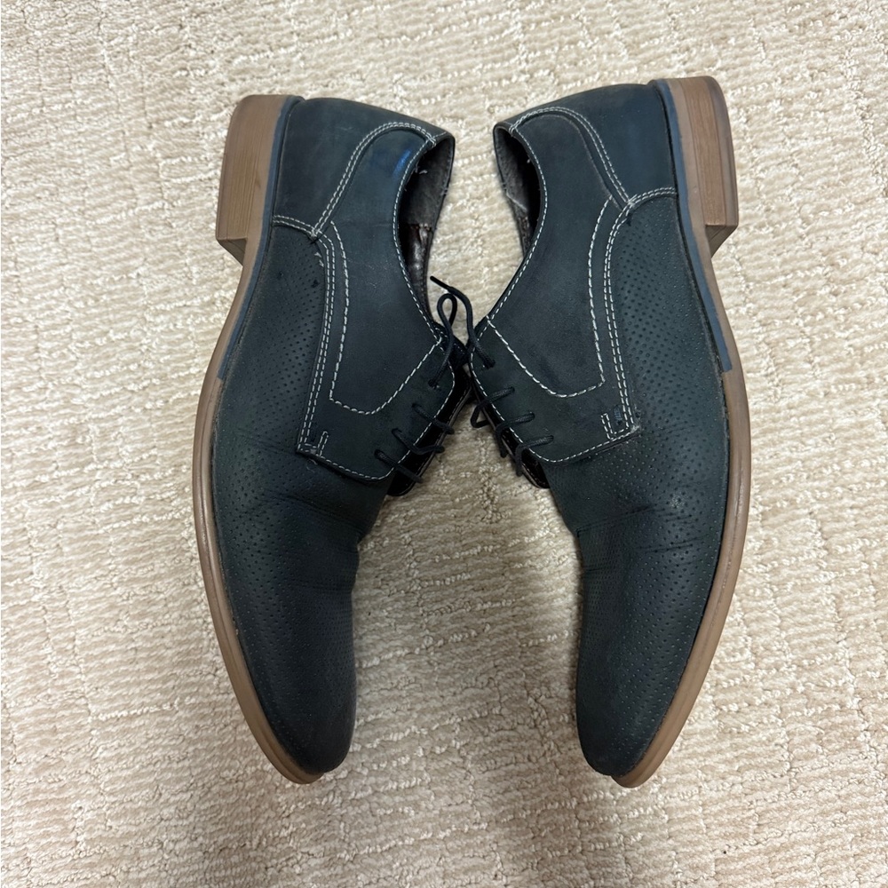 Jeffrey Tyler Classic Black Leather Men's Shoes size 8.5